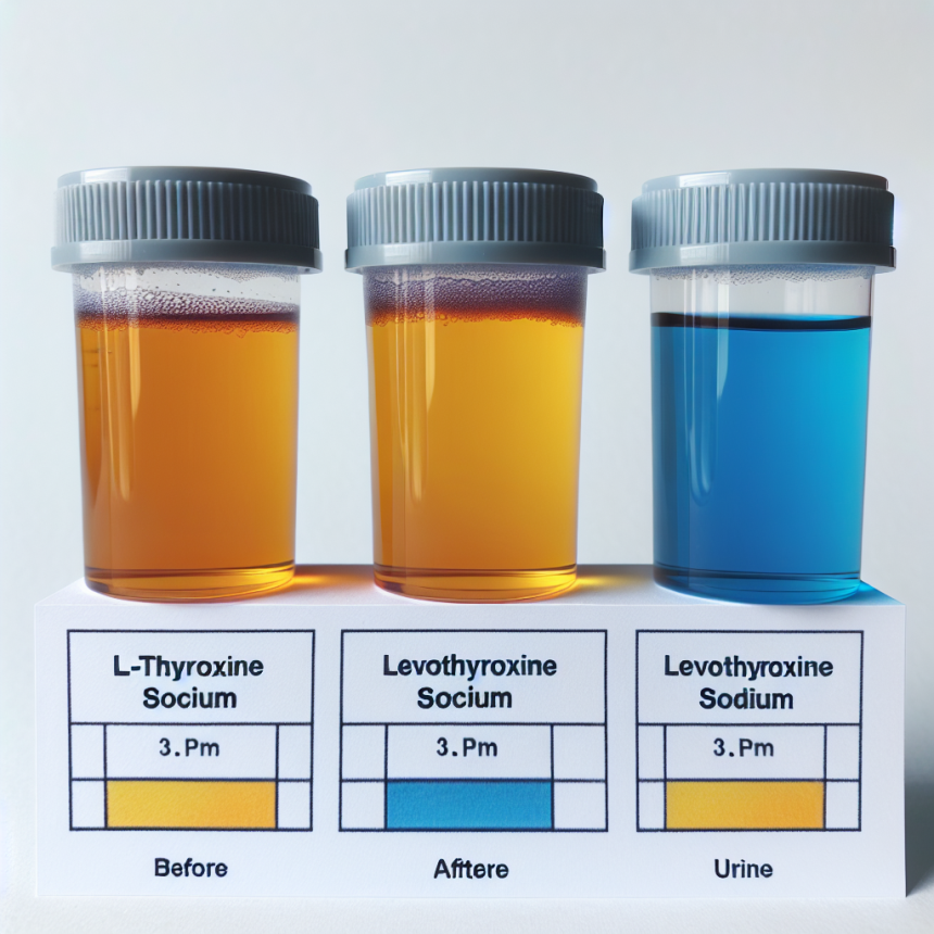 ¿L-Thyroxine Sodium/Levothyroxine Sodium (LT4 sodium) cambia el color de la orina?